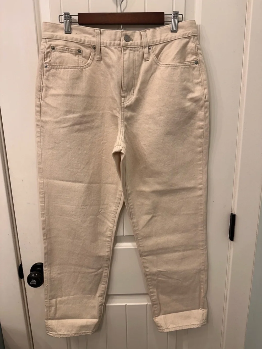 J.Crew Slouchy Boyfriend Jeans Size 29 New Without Tags Ecru Cream White